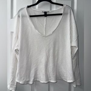 White forever 21 long sleeve top size L